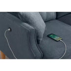 Canapé 3 places en tissu imperméable avec port de chargement USB