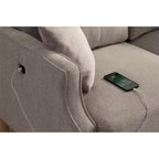 Canapé 3 places en tissu imperméable avec port de chargement USB