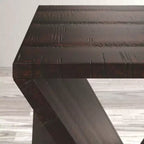 Table moderne en bois de manguier massif, pieds inclinés - Marron