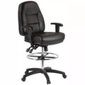 HARWICK PREMIUM LEATHER DRAFTING CHAIR WITH ARMS