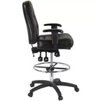 Chaise de bureau en cuir de qualité supérieure avec accoudoirs