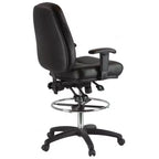 Chaise de bureau en cuir de qualité supérieure avec accoudoirs