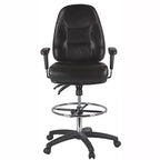 Chaise de bureau en cuir de qualité supérieure avec accoudoirs