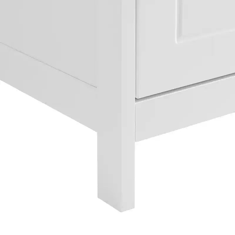 Meuble de Rangement Salle de Bain, Armoire avec Deux Portes, Tiroirs et Étagère Réglable