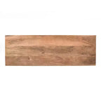 Console et table d'appoint d'entrée en bois de manguier de style ferme minimaliste avec plateau épaissi