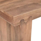 Console et table d'appoint d'entrée en bois de manguier de style ferme minimaliste avec plateau épaissi