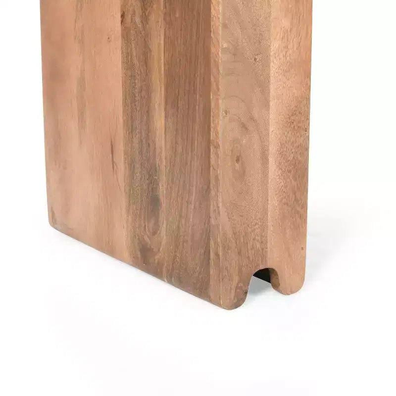 Console et table d'appoint d'entrée en bois de manguier de style ferme minimaliste avec plateau épaissi