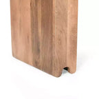 Console et table d'appoint d'entrée en bois de manguier de style ferme minimaliste avec plateau épaissi