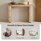 Console et table d'appoint d'entrée en bois de manguier de style ferme minimaliste avec plateau épaissi
