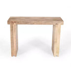 Console et table d'appoint d'entrée en bois de manguier de style ferme minimaliste avec plateau épaissi
