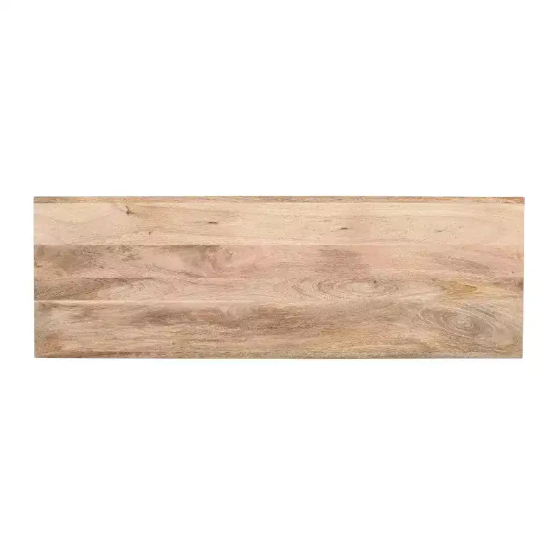Console et table d'appoint d'entrée en bois de manguier de style ferme minimaliste avec plateau épaissi