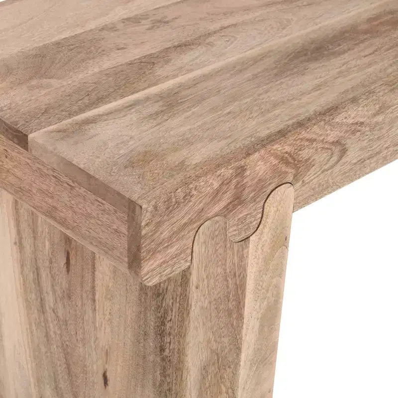 Console et table d'appoint d'entrée en bois de manguier de style ferme minimaliste avec plateau épaissi