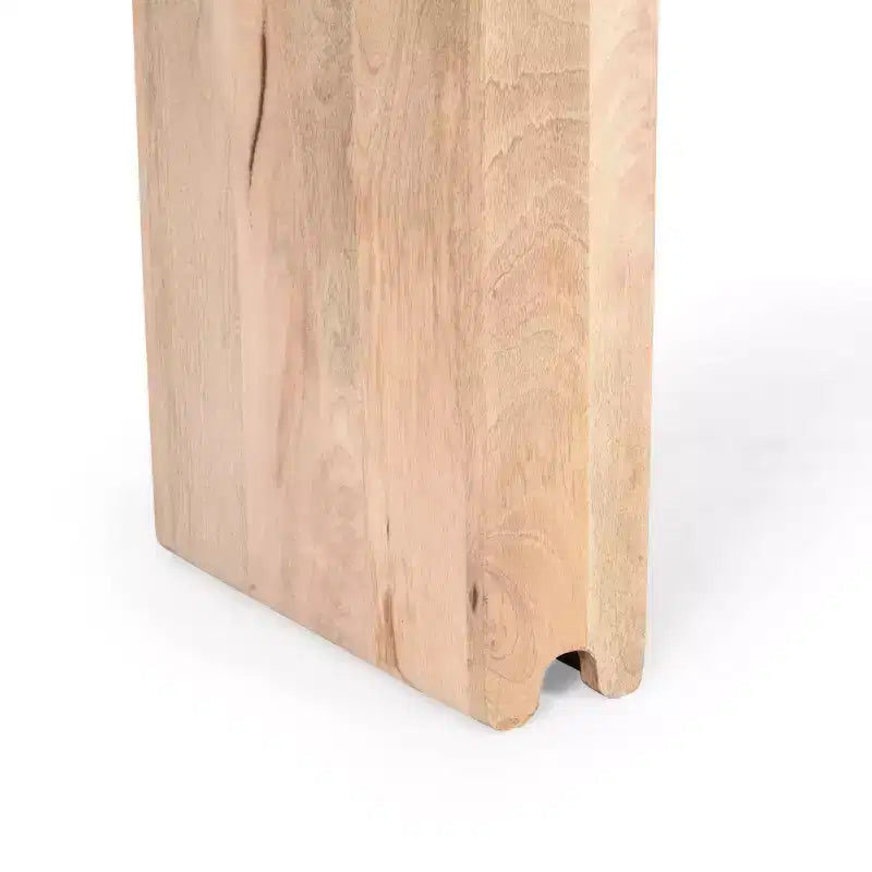 Console et table d'appoint d'entrée en bois de manguier de style ferme minimaliste avec plateau épaissi