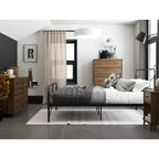 Commode en bois à 5 tiroirs – Grand coffre de rangement pour chambre à coucher avec tiroirs à glissière fluide