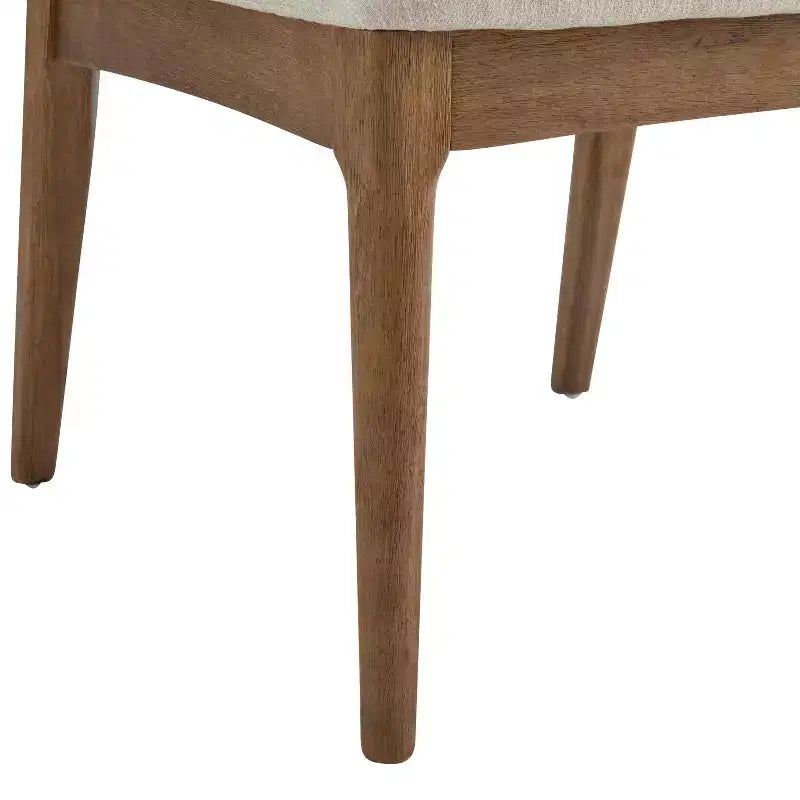 Chaise de salle à manger en hévéa avec dossier en rotin