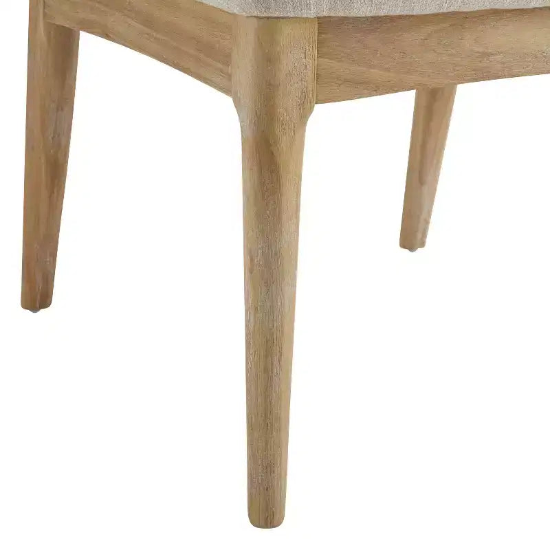 Chaise de salle à manger en hévéa avec dossier en rotin