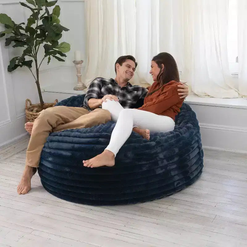 Pouf de 5 pieds pour adultes - Fausse fourrure de luxe