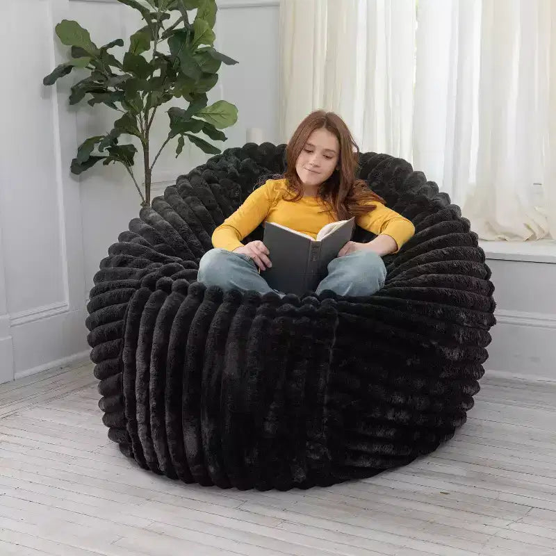 Pouf de 5 pieds pour adultes - Fausse fourrure de luxe