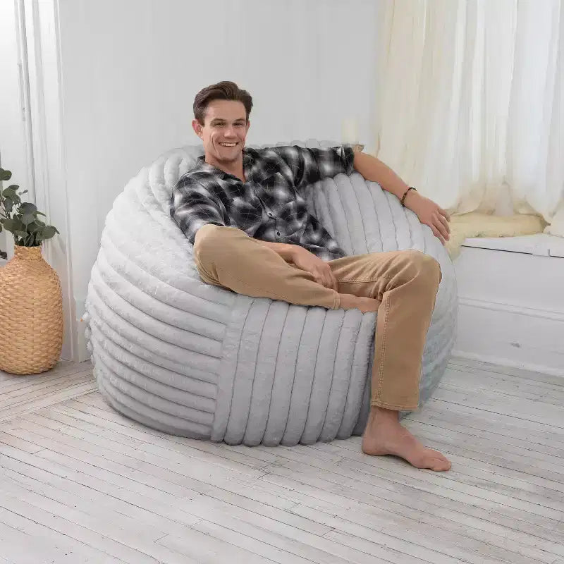 Pouf de 5 pieds pour adultes - Fausse fourrure de luxe