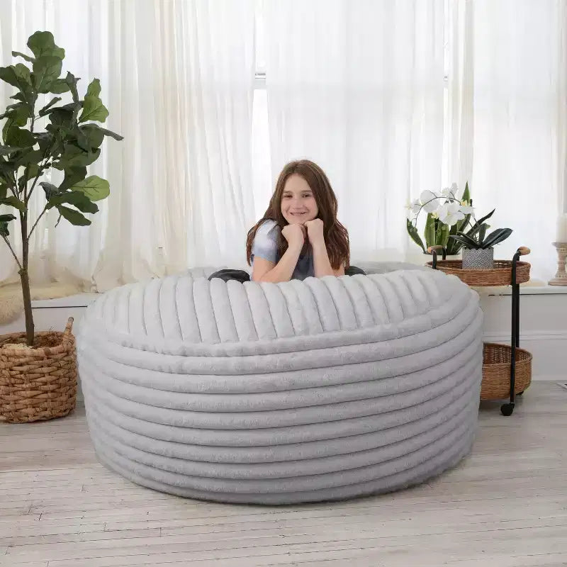 Pouf de 5 pieds pour adultes - Fausse fourrure de luxe