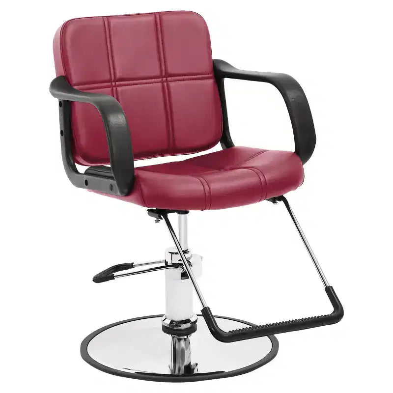 Fauteuil de Barbier Professionnel Fauteuil de Salon Pompe Hydraulique Robuste avec Base Pivotante