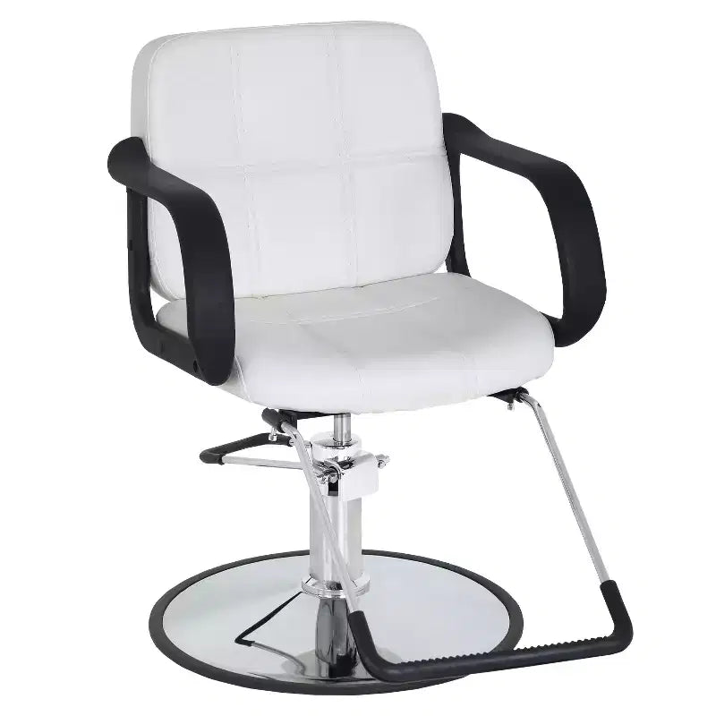 Fauteuil de Barbier Professionnel Fauteuil de Salon Pompe Hydraulique Robuste avec Base Pivotante