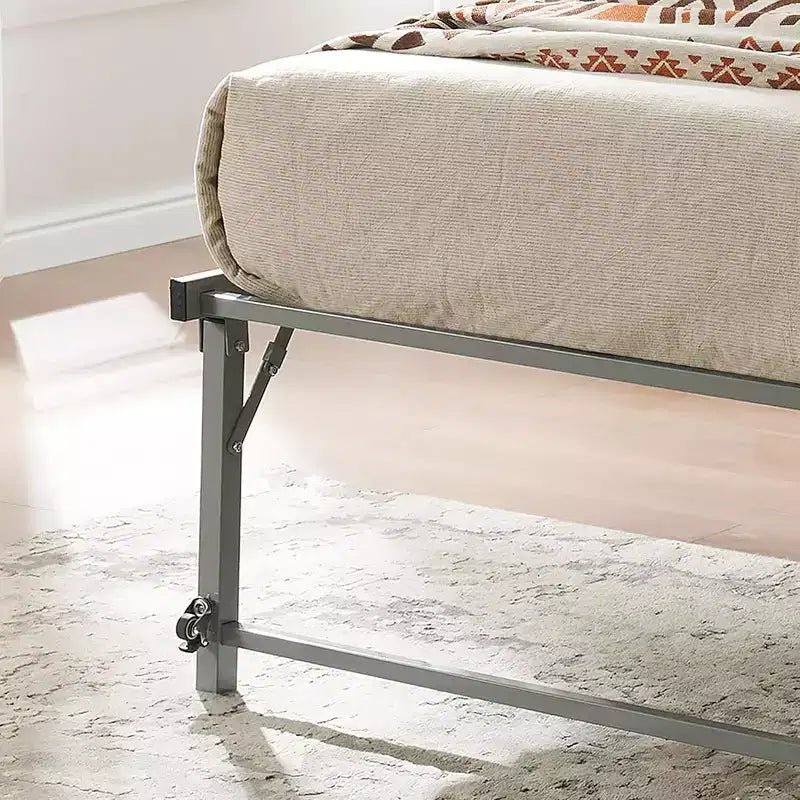 Cadre de lit de repos gigogne en métal double avec roulettes – Solution robuste, élégante et peu encombrante