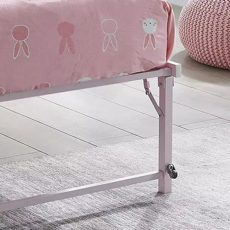 Cadre de lit de repos gigogne en métal double avec roulettes – Solution robuste, élégante et peu encombrante
