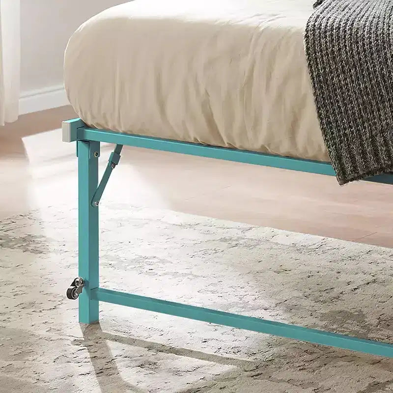 Cadre de lit de repos gigogne en métal double avec roulettes – Solution robuste, élégante et peu encombrante