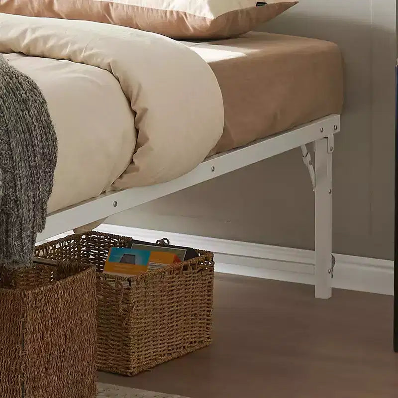 Cadre de lit de repos gigogne en métal double avec roulettes – Solution robuste, élégante et peu encombrante