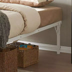 Cadre de lit de repos gigogne en métal double avec roulettes – Solution robuste, élégante et peu encombrante