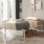 Cadre de lit de repos gigogne en métal double avec roulettes – Solution robuste, élégante et peu encombrante