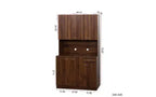Meuble de rangement 6 portes, armoire et meuble de cuisine de 1,80 m de haut avec tiroir et étagère ouverte, meuble de cuisine et armoire de chambre en MDF