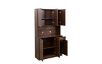 Meuble de rangement 6 portes, armoire et meuble de cuisine de 1,80 m de haut avec tiroir et étagère ouverte, meuble de cuisine et armoire de chambre en MDF