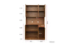 Meuble de rangement 6 portes, armoire et meuble de cuisine de 1,80 m de haut avec tiroir et étagère ouverte, meuble de cuisine et armoire de chambre en MDF