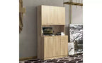 Meuble de rangement 6 portes, armoire et meuble de cuisine de 1,80 m de haut avec tiroir et étagère ouverte, meuble de cuisine et armoire de chambre en MDF