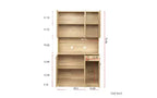 Meuble de rangement 6 portes, armoire et meuble de cuisine de 1,80 m de haut avec tiroir et étagère ouverte, meuble de cuisine et armoire de chambre en MDF