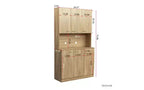 Meuble de rangement 6 portes, armoire et meuble de cuisine de 1,80 m de haut avec tiroir et étagère ouverte, meuble de cuisine et armoire de chambre en MDF