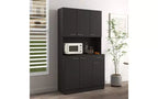 Meuble de rangement 6 portes, armoire et meuble de cuisine de 1,80 m de haut avec tiroir et étagère ouverte, meuble de cuisine et armoire de chambre en MDF