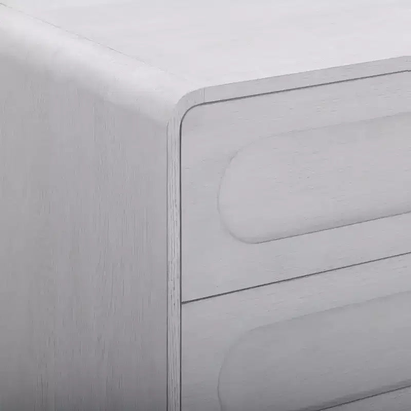 Commode moderne en bois à 6 tiroirs, meuble de rangement avec tiroirs à ouverture-pression