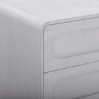 Commode moderne en bois à 6 tiroirs, meuble de rangement avec tiroirs à ouverture-pression