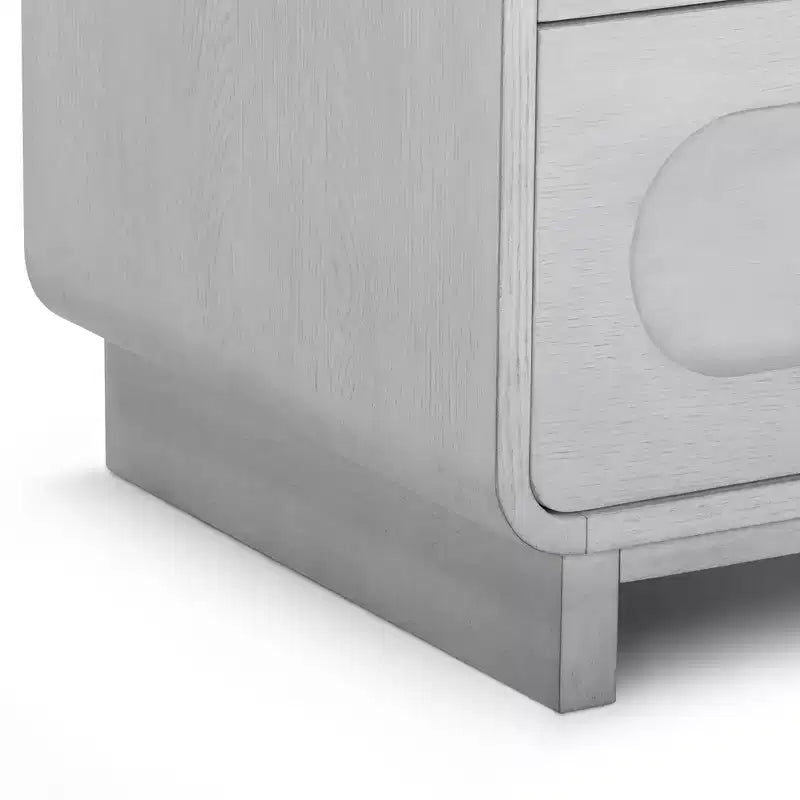 Commode moderne en bois à 6 tiroirs, meuble de rangement avec tiroirs à ouverture-pression