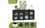 Buffet moderne avec portes en acrylique, meuble de rangement pour garde-manger avec étagères amovibles, armoire de rangement autoportante, table console