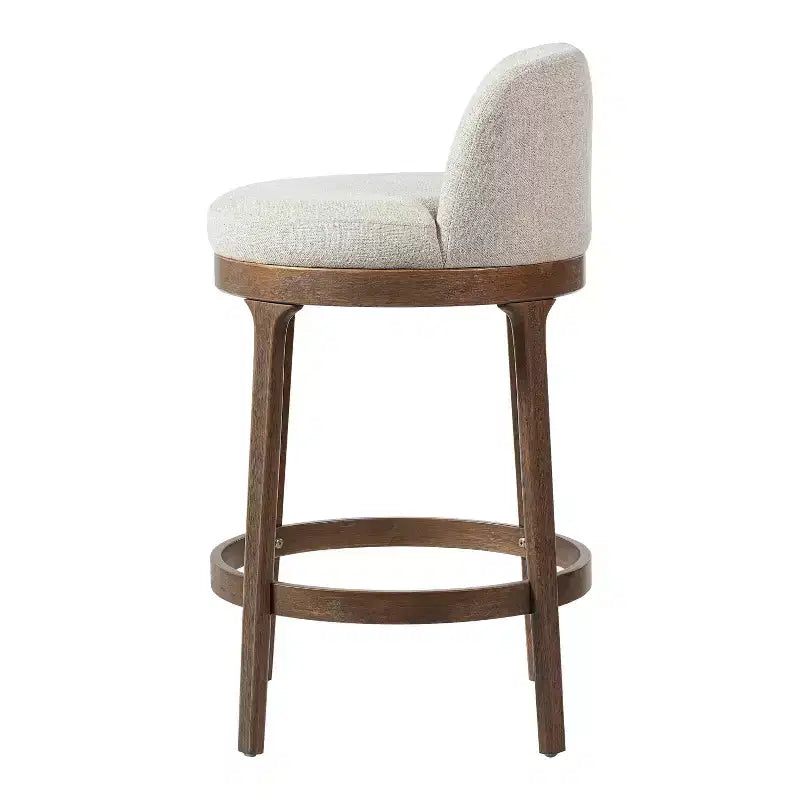 Tabourets de bar rembourrés en hévéa (lot de 2)