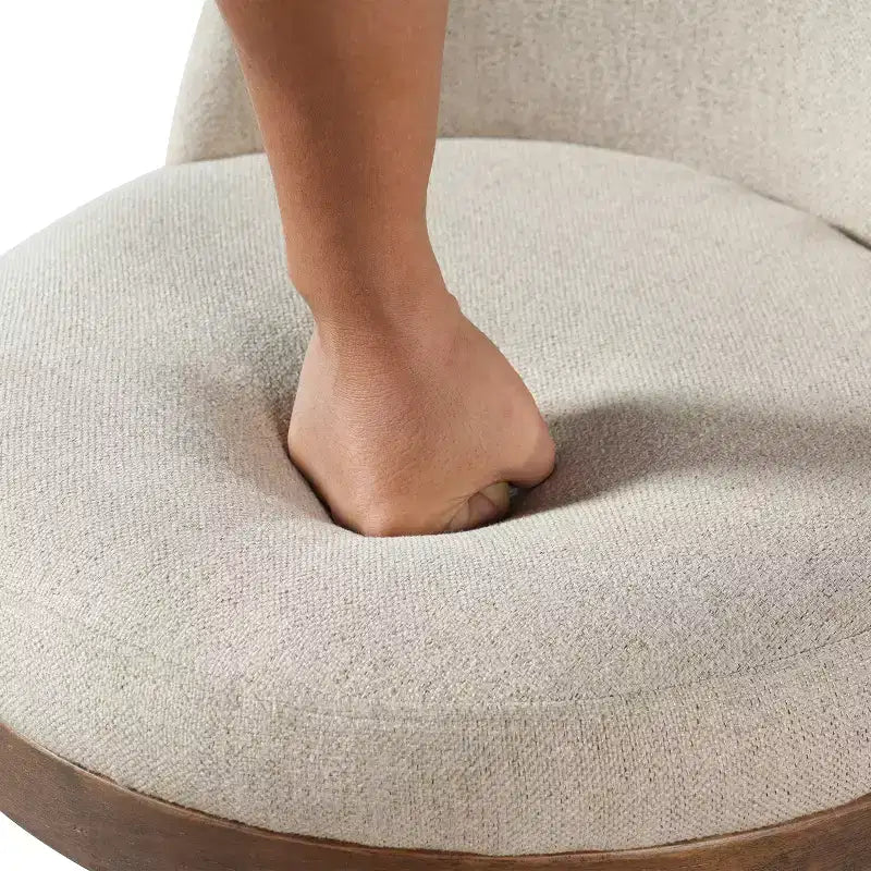 Tabourets de bar rembourrés en hévéa (lot de 2)
