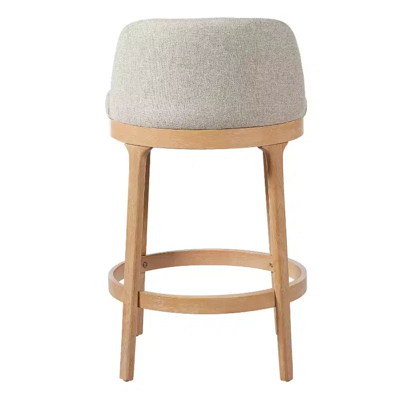 Tabourets de bar rembourrés en hévéa (lot de 2)