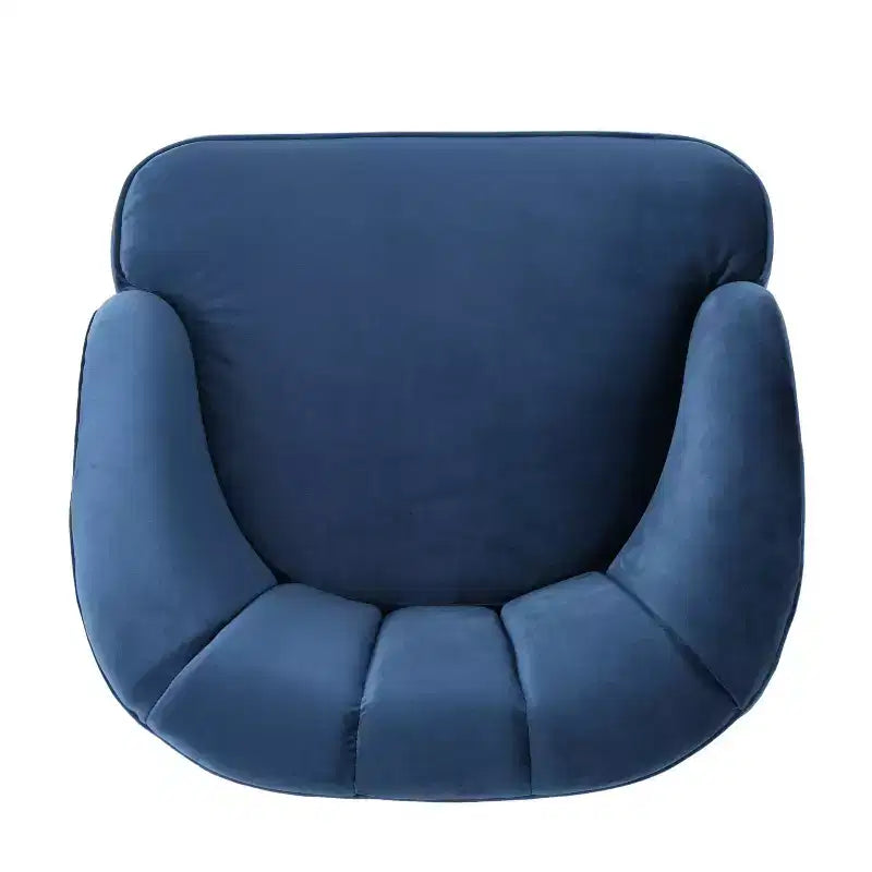 Fauteuil club en velours, avec dossier incurvé, surpiqûres verticales, pieds évasés en bois d'hévéa, fauteuil d'appoint pour salon, chambre à coucher