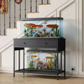 40-50 Gallon Fish Tank Stand, 2 Aquarium Reptile Tank Stand with Storage Drawers, Height Adjustable Feet, 660LBS Capacity