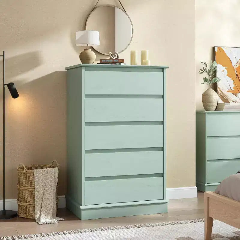 Commodes à 5 tiroirs pour chambre à coucher, commode de rangement avec tiroirs profonds, grande commode double pour placard avec plateau large, grande commode en bois pour chambre.