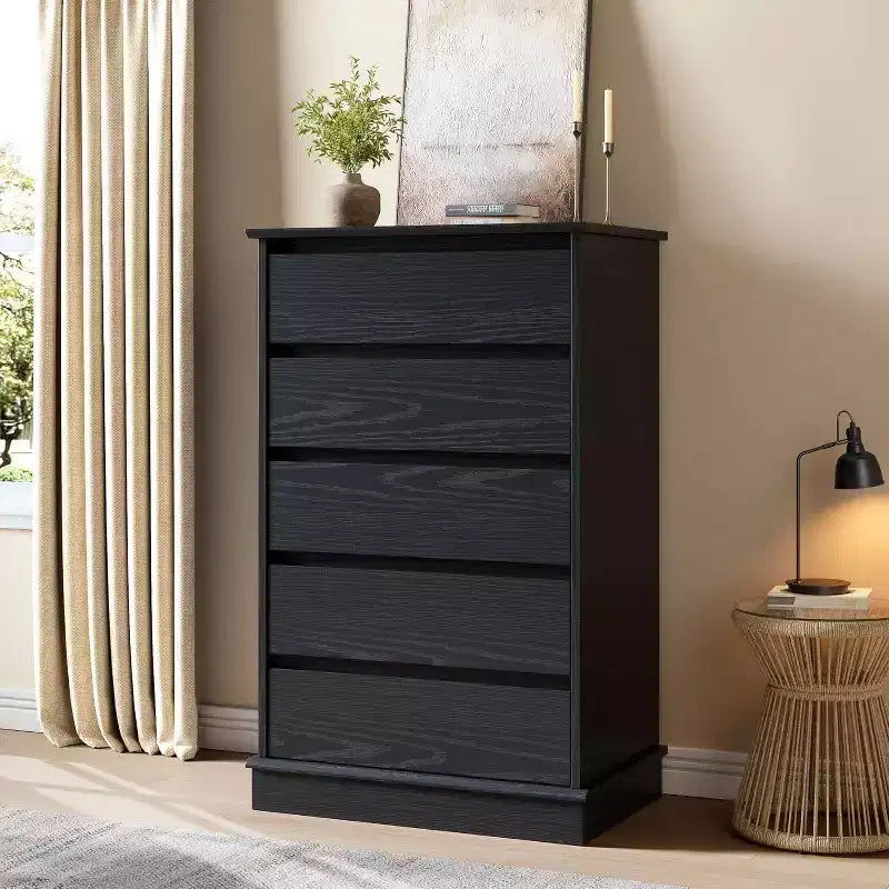 5 Drawer Dressers for Bedroom, Chest of Drawers with Deep Drawers, Large Double Dresser for Closet with Wide Top, Tall Wooden Dresser for Room
